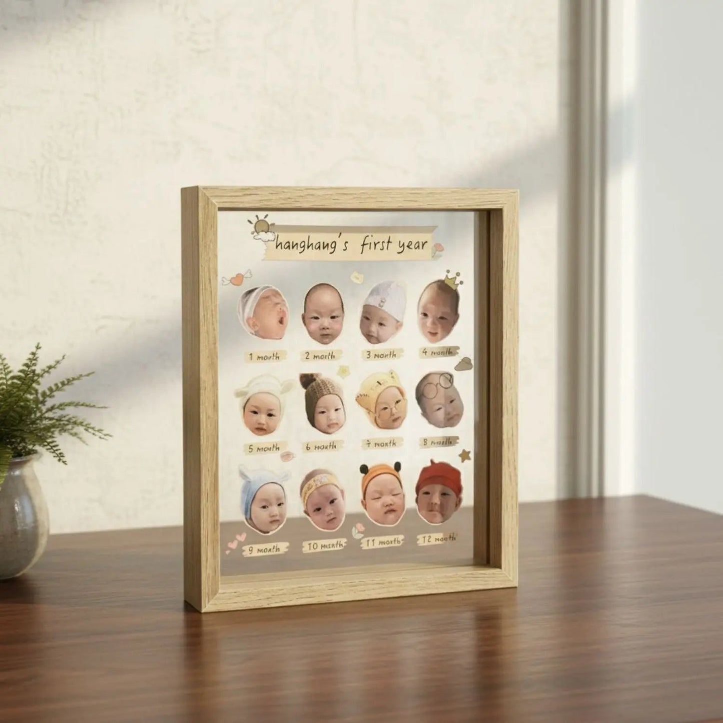 Baby 寶寶成長(12個月)質感相框 - Lox | 個性化你的個性