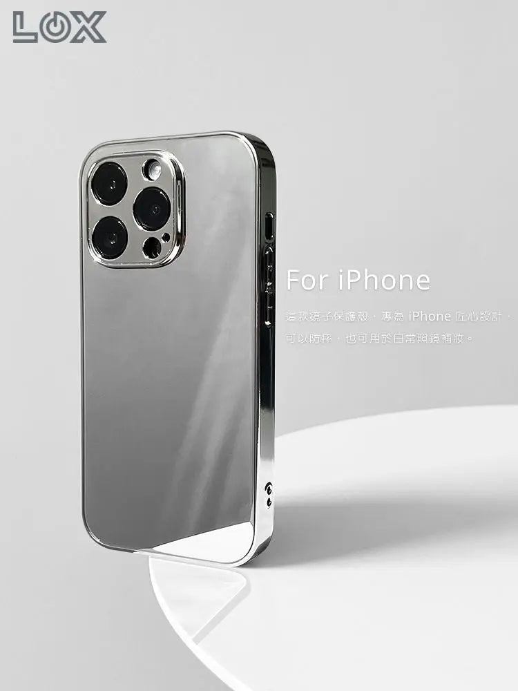 極簡高級玻璃鏡 iPhone 手機殼 CA001 - Lox ｜ 個性化你的個性